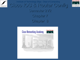 Semester 2 Chapter 7 & 8 - Institute of Technology Sligo