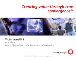 V Agnellini Convergence and Value over IP