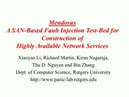 Mendosus:A SAN-Based Fault Injection Test