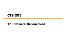 Chapter 17 Network Management