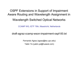 draft-agraz-ccamp-wson-impairment-ospf-00