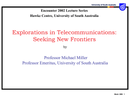 Point presentation click here - University of South Australia