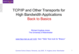 TCP/IP and Other Transports for High Bandwidth Applications