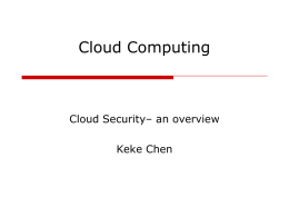 Cloud Computing lecture 6