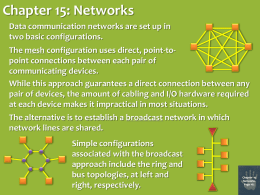 Chapter 15: Networks - SIUE Computer Science