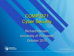 Presentation5 - University Of Worcester