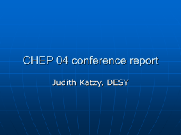 CHEP 04 conference report
