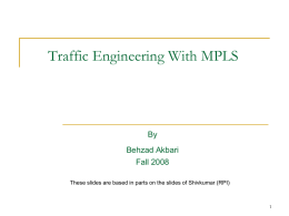 Traffic engineering with MPLS