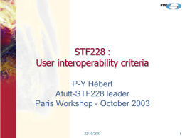 TD27 STF228 presentation Oct03 - Docbox