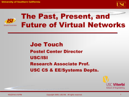 The Past, Present, and Future of Virtual Networks