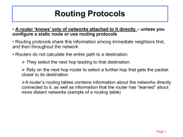 RouterA(config)# ip route