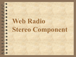 Web Radio - CS Course Webpages