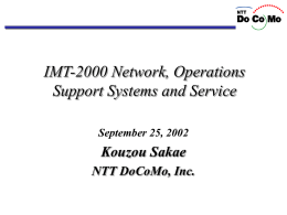 IMT-2000 NW, OSS & Service