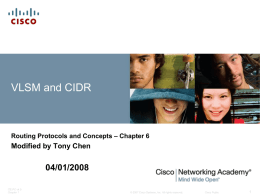 VLSM and CIDR --2