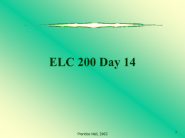 ELC 200 Day 14