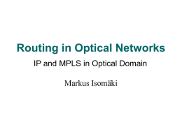 Routing in Optical Networks