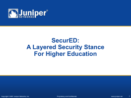 A Layered Security Stance For Higher Education