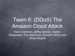 The Amazon Cloud Attack - CS 4235 Introduction to Information
