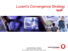 Lucents Convergence pp