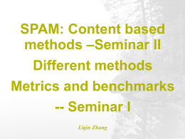 SPAM: Content based methods - Computer Science and Engineering