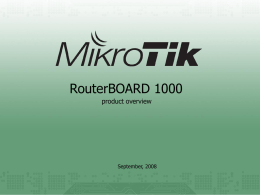 RouterBOARD 1000 as a User Manager