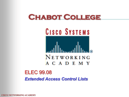 ACL Extended - Chabot College
