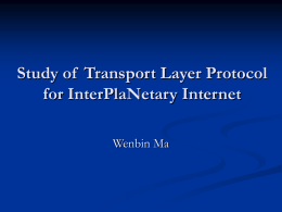 Study of Transport Layer Protocol for InterPlaNetary Internet