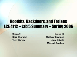Group 9 and 10 Summary of Threats and