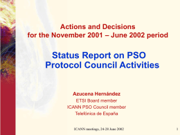 ETSI Activities related to IP_PSO GA 2002