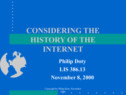 considering the history of the internet