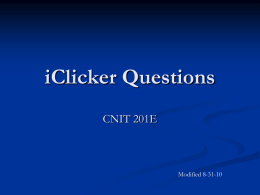 Ch 4 iClicker Questions