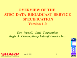 Overiew of ATSC data broadcasting specification