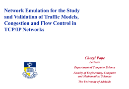 Network Emulation - School of Computer Science
