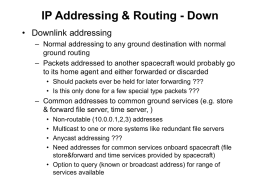 Global Space/Ground IP Addressing Approaches