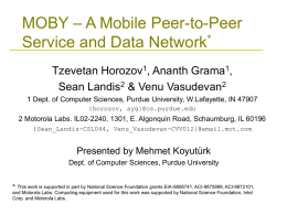 MOBY – A Mobile Peer-to-Peer Service and