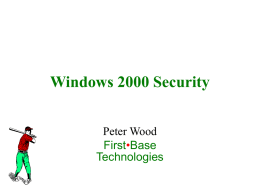 Windows 2000 Security Audit & Control