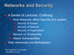 Network Security - University of Hull