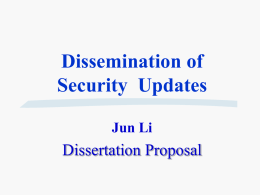 Dissemination of Security Updates