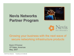 Nevis Networks Partner Program