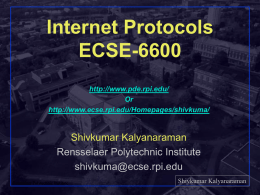 356961: Internet Protocols