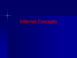 Chapter 1 Internet Concepts
