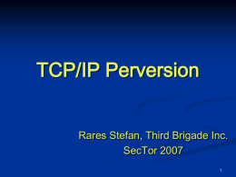 TCP/IP Perversion