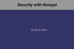 What is Honeyd?