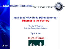 Cisco Intelligent Networked Manufacturing