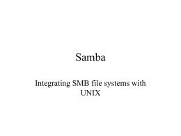 Samba Overview and Config Lab