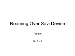 Roaming Over SAVI Devices