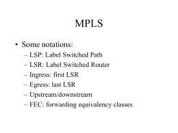 MPLS (Lecture 11)