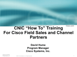 CNIC - Cisco