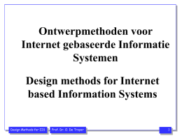 Design methods for Internet based Information systems