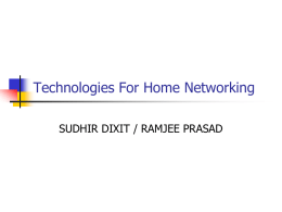 Technologies For Home Networking
